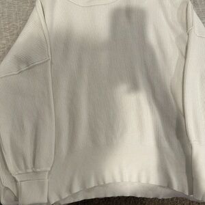Amazon White Crew Neck Sweater Soft Cotton Blend